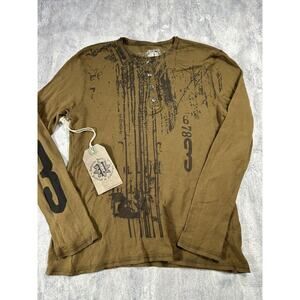 Pollution Brown Y2K Thermal Long Sleeve Shirt
